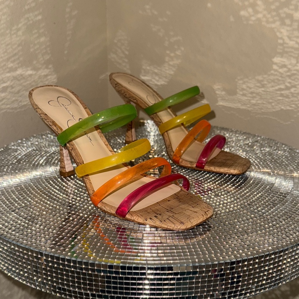 Colorful Strappy Women's Heels
